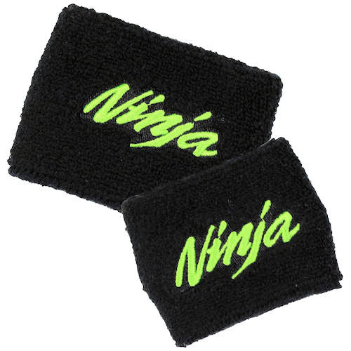 Ninja Black Green Brake and Clutch Reservoir Cover Set