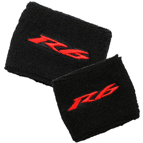 R6 Black Red Brake and Clutch Reservoir Cover Set